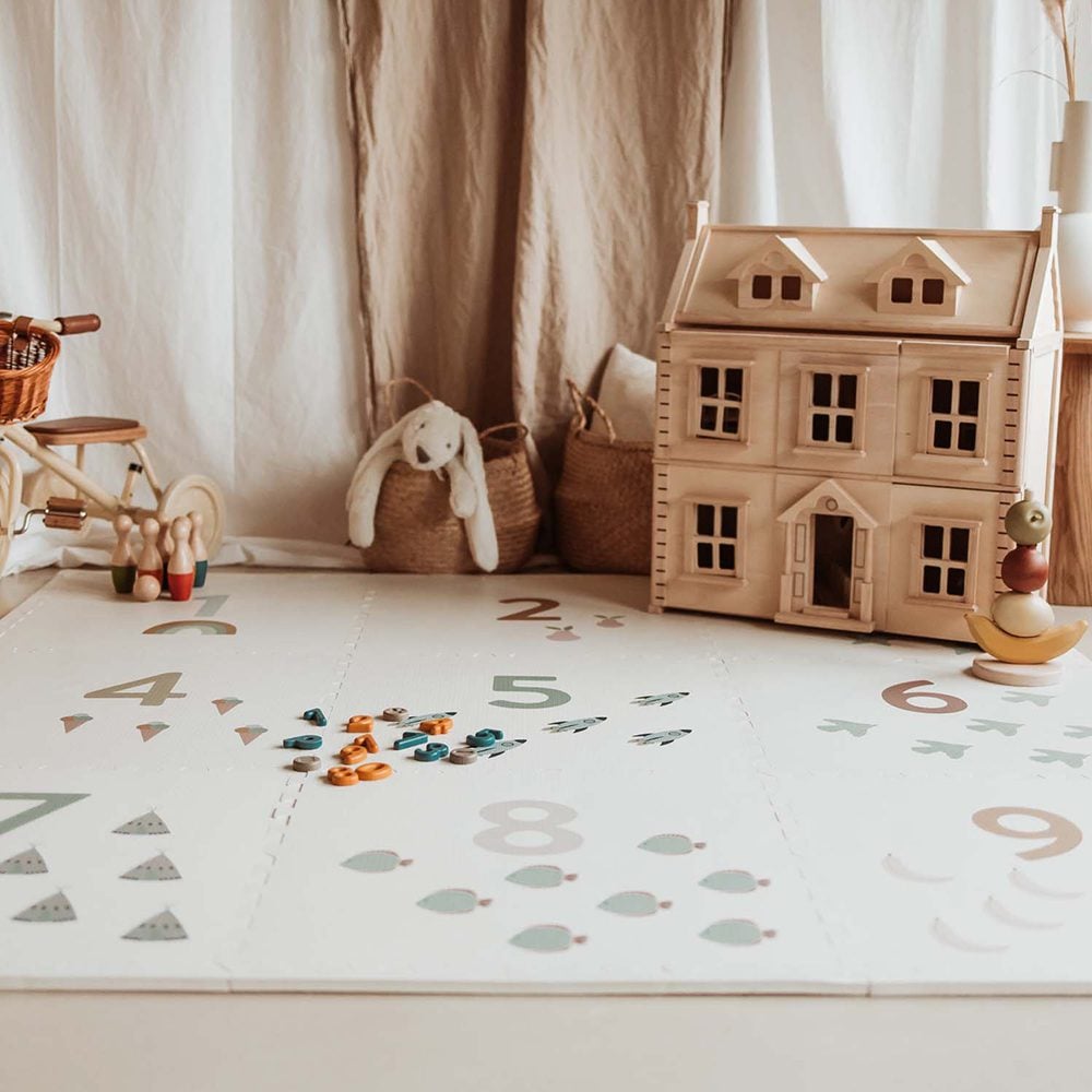 Play&Go - EEVAA Play Mats - Numbers (9tiles) 180x180 cm