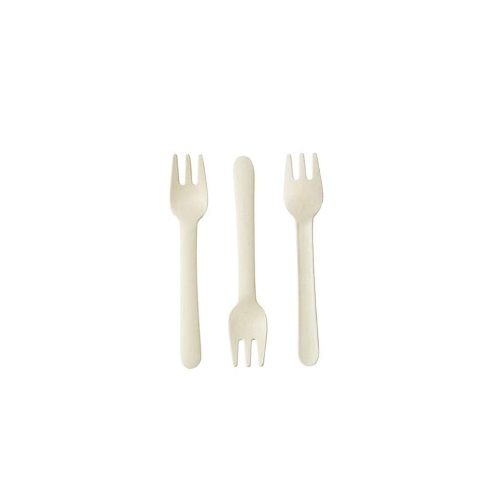 Filibabba - Bamboo Forks (3 pcs.) - Nature White