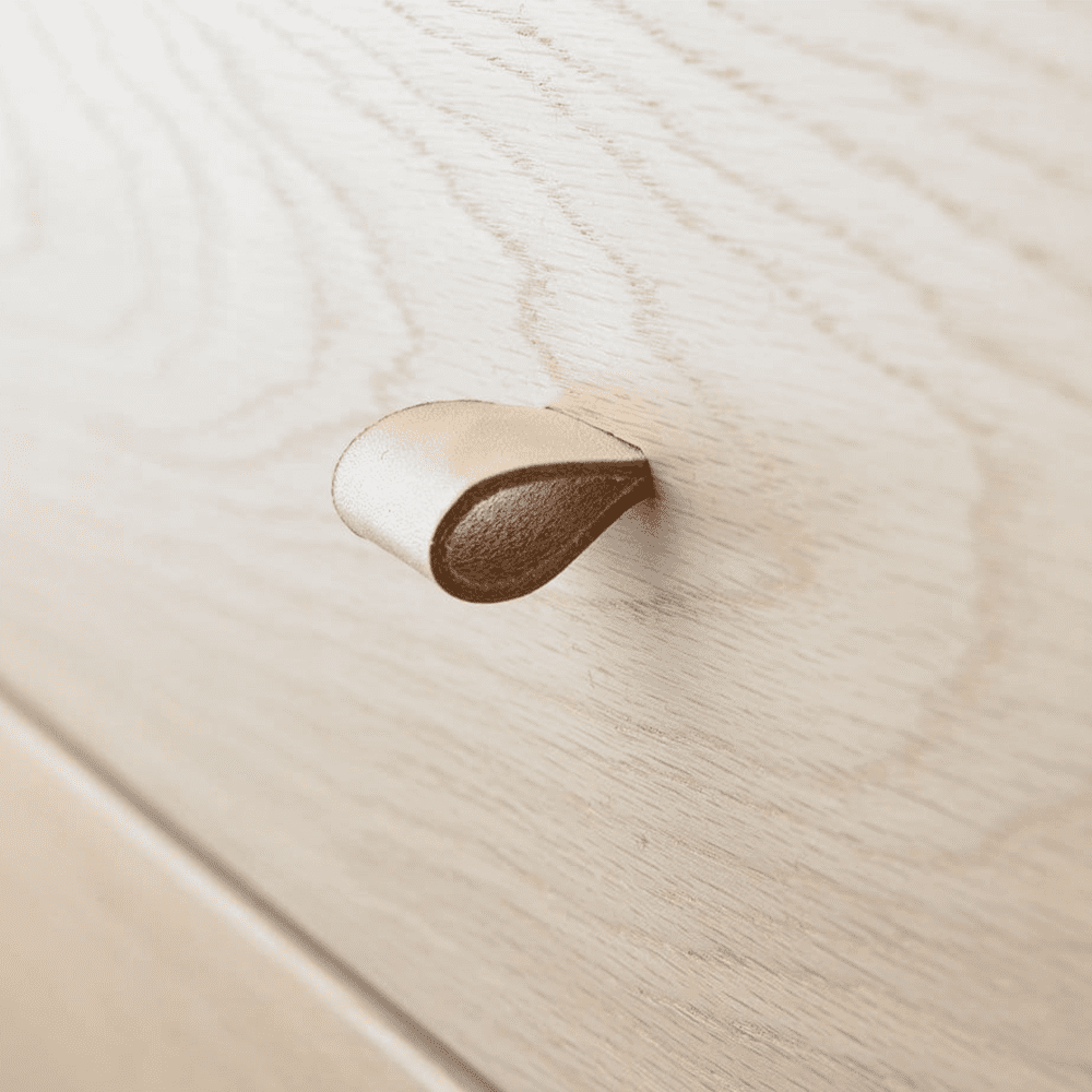 Leander - Leather Handles for Dresser - Natural (6pcs)