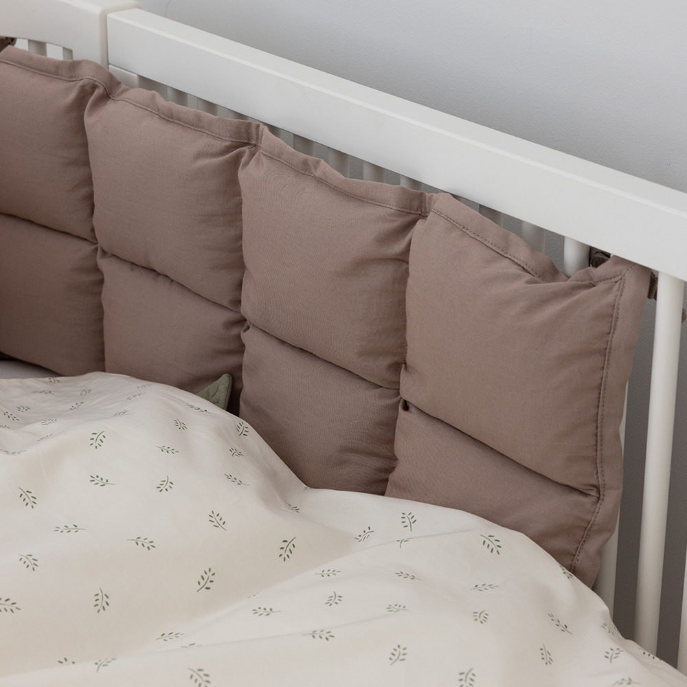 Sebra - Baby Bed Bumper - Kapok - Jetty Beige - Half Length