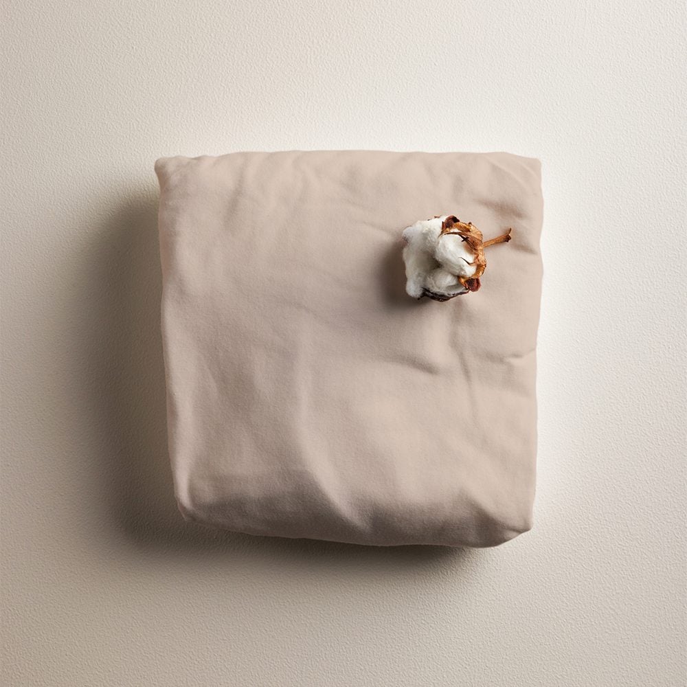 Sebra - Baby & Junior Bed - Baby Jersey Sheet - Seabreeze Beige - 70 x 120 cm