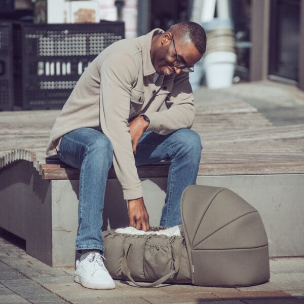 Sebra - Hood for 3-in-1 Babynest - Dark Olive