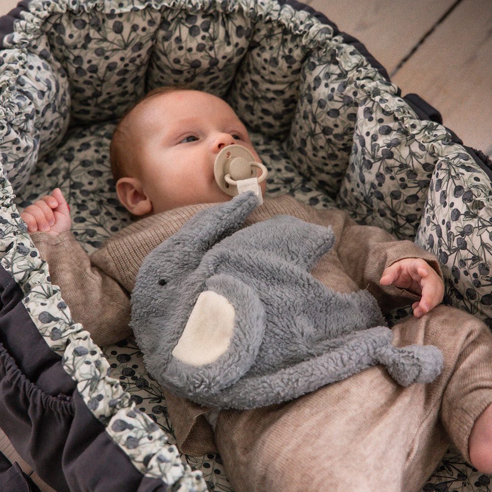 Sebra - Pacifier Comfort Blanket - Fanto - Dusty Blue