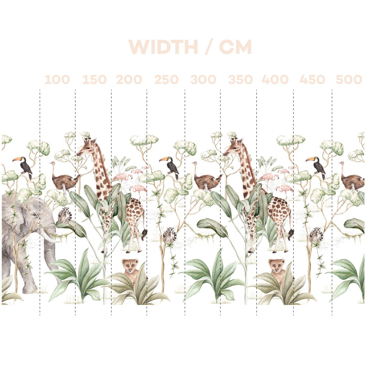 Dekornik - Wallpaper - Savanna Adventure - 50 x 280 cm (set 8x)