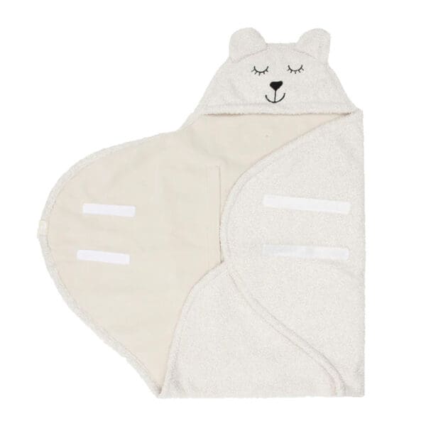 Jollein - Wickelcape für Babyschale - Bear - Oatmeal