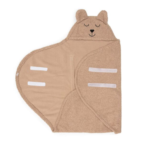 Jollein - Wickelcape für Babyschale - Bear - Biscuit