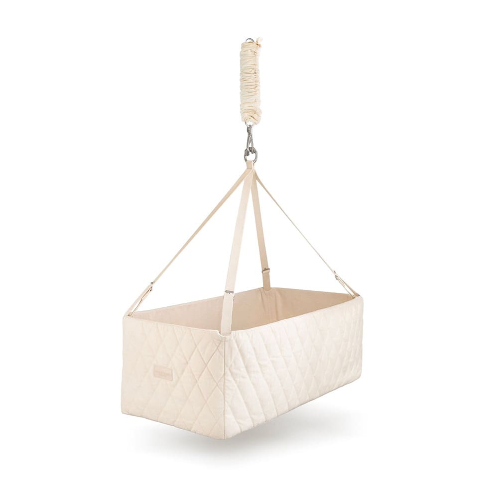 Moonboon - Square Cradle with Foam Mattress - Nature
