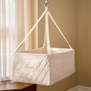 Moonboon - Square Cradle with Foam Mattress - Nature