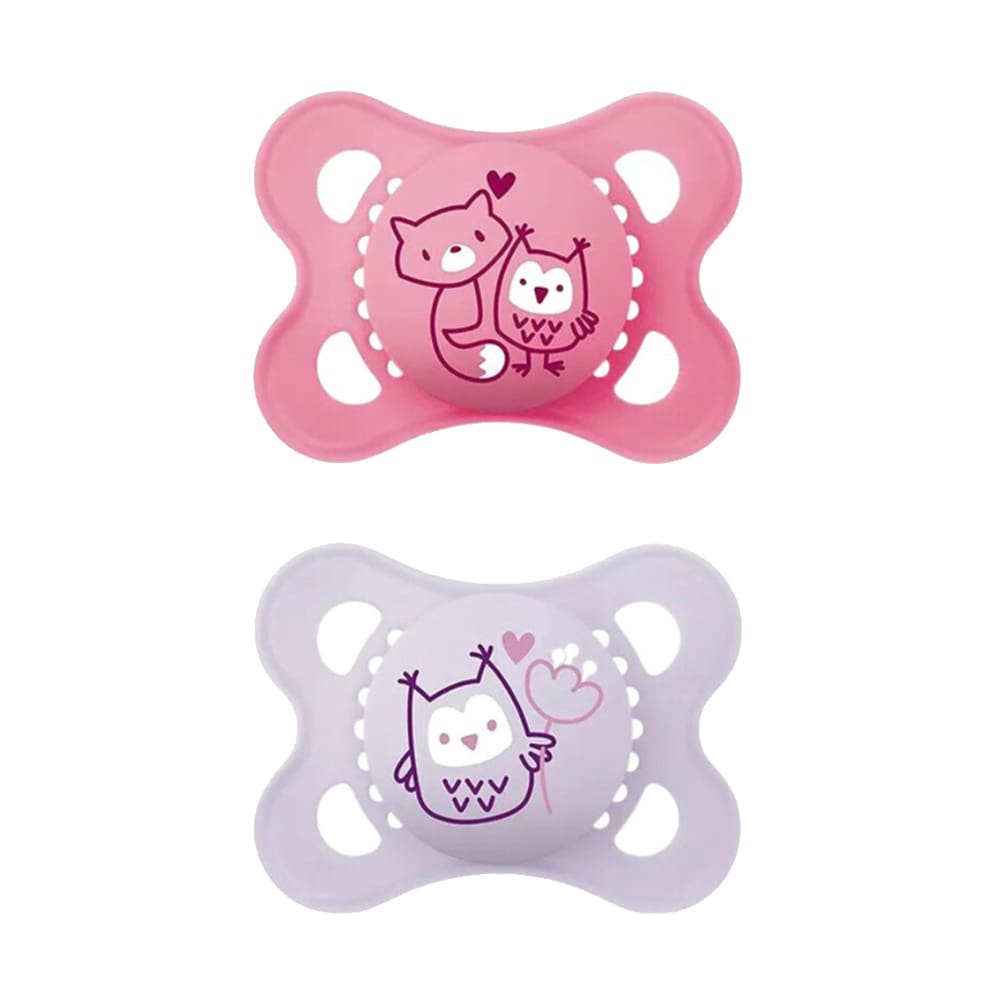 MAM - Schnuller Original Pure Silicone 0-6 Monate - Rosa - 2 st.