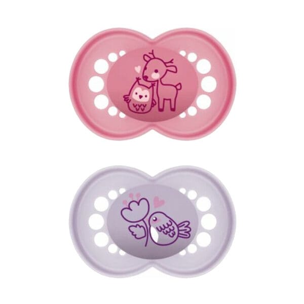 MAM - Schnuller Original Pure Silicone 6-16 Monate - Rosa - 2 st.