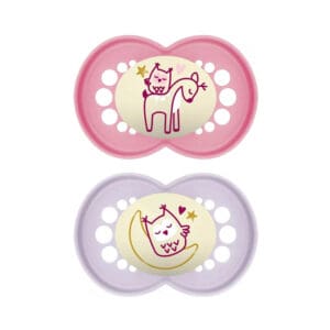 MAM - Pacifier Pure Night Siliconen 16+ months - Pink - 2 st.