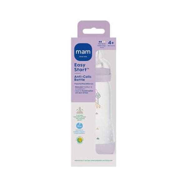 MAM - Baby Bottle Easy Start Anti-Colic 320 ml - Purple