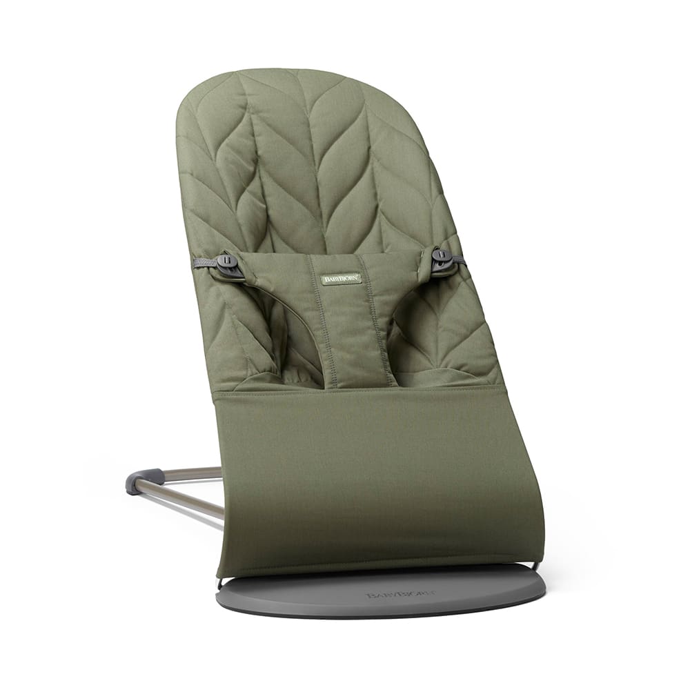 BabyBjörn - Baby Bouncer Bliss - Woven - Petal Quilt - Dark Green