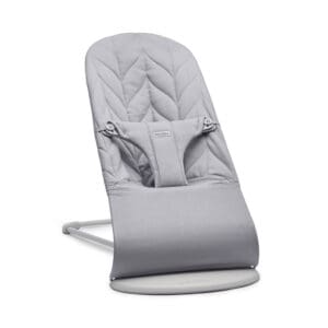 BabyBjörn - Wipstoel Bliss - Geweven - Kroonblad Quilt - Light Grey