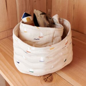 Dear April - Kiki Baskets - Quilted & Padded - Pond Boats - 2-pack