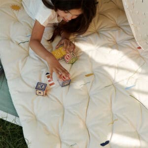Dear April - Meri Play Mattress - Embroidered Canvas- Sea Life - 90 x 120 cm