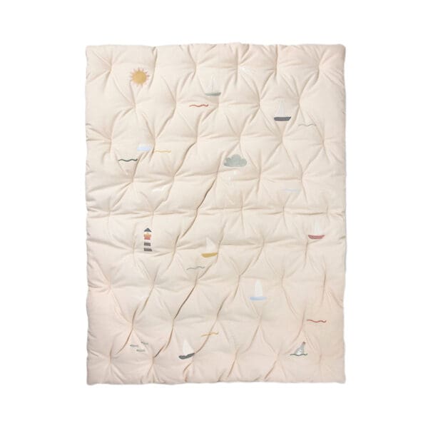 Dear April - Meri Speelmat - Geborduurd Canvas- Sea Life - 90x120 cm