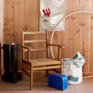 Dear April - Toto Storage Baskets - Embroidered Canvas - Big Waves - 2-Pack