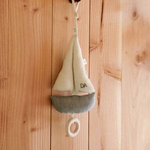 Dear April - Pondus Sailboat Mobile - Music Sound - 22 cm - Blue/White