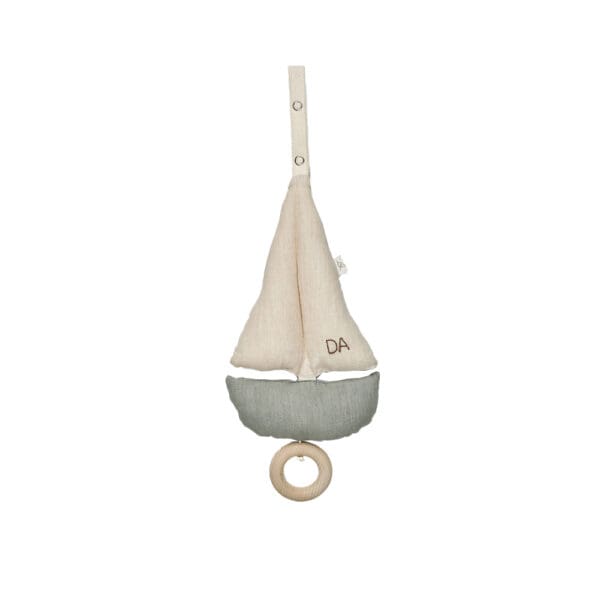 Dear April - Pondus Segelboot Mobile - Musikklang - 22 cm - Blau/Weiß