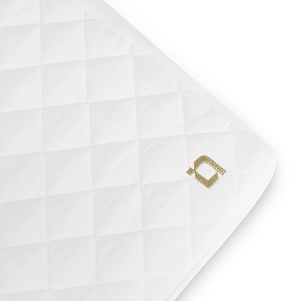 Naolima - MoveMi® Musselin Spannbettlaken / Spiel- & Zwillingsmatratze - Gesteppt - 90 x 96 cm