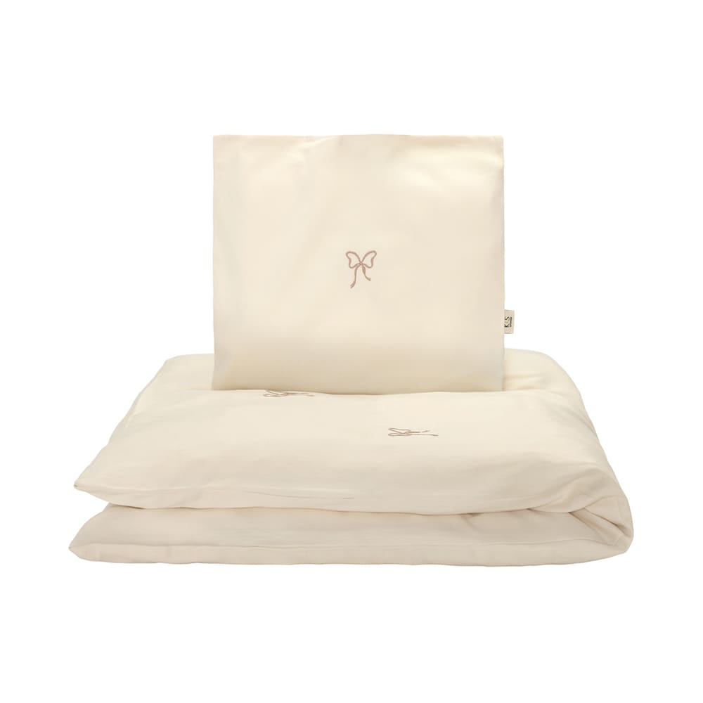 KAS Kopenhagen - Embroidered Bedding Baby - Bow - 70 x 100 cm