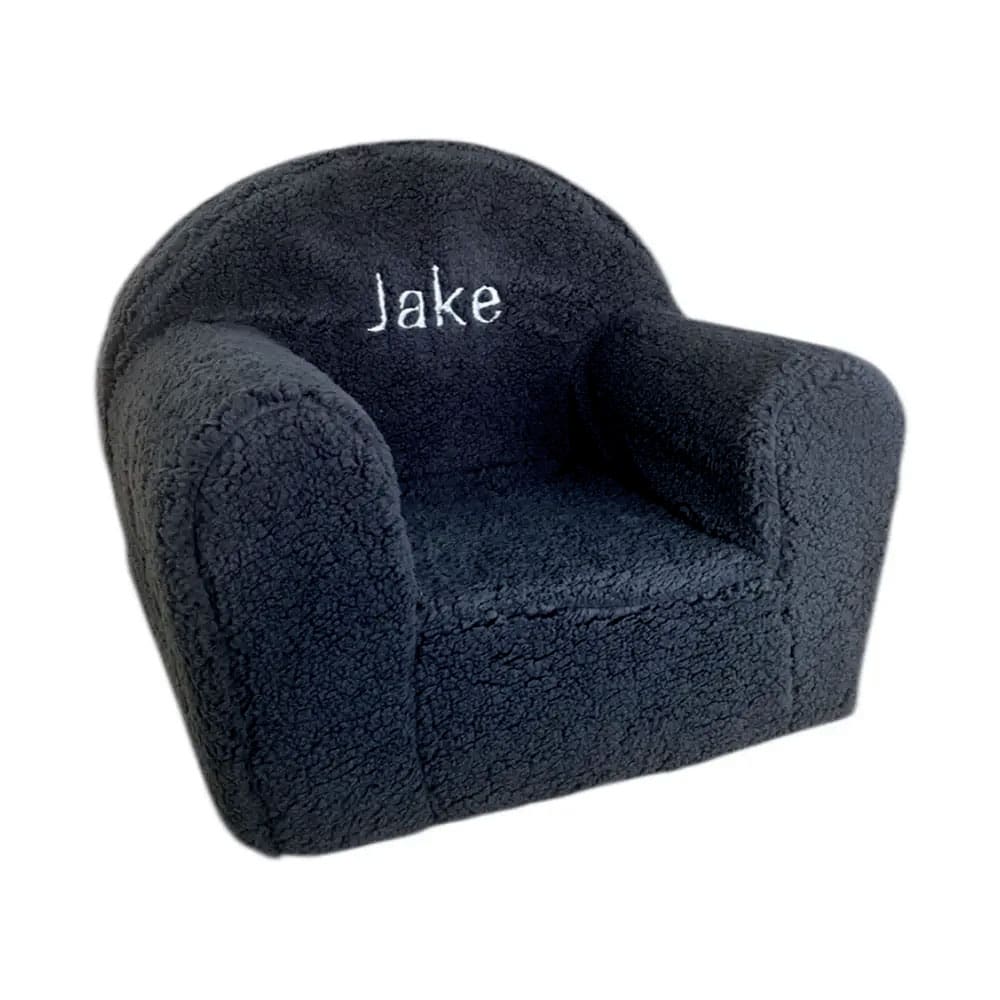 Akomo Studio - Teddy Kids Chair Anthracite - With Name