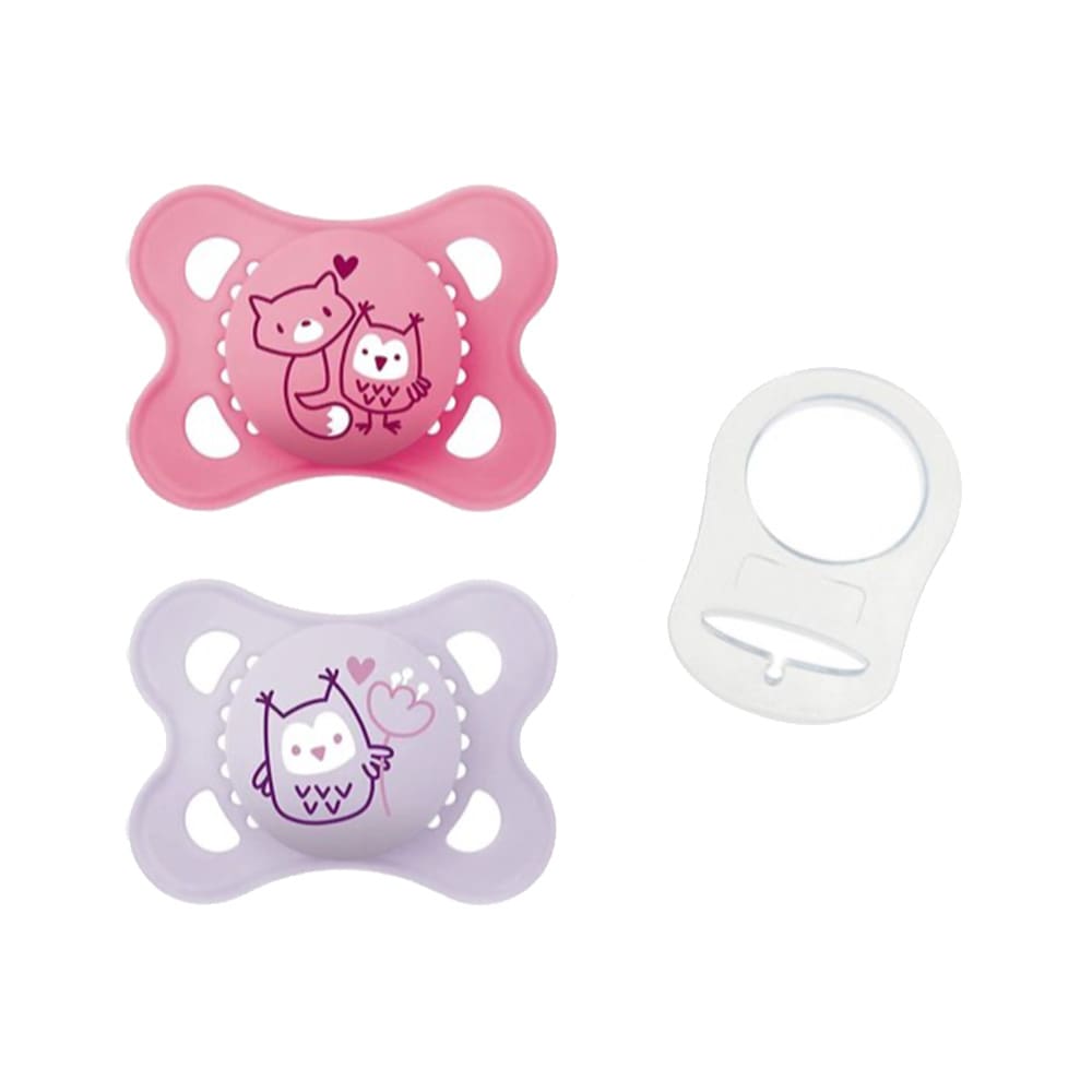 MAM - Pacifier Original Pure - Silicone - 0-6 months - Pink + Clip