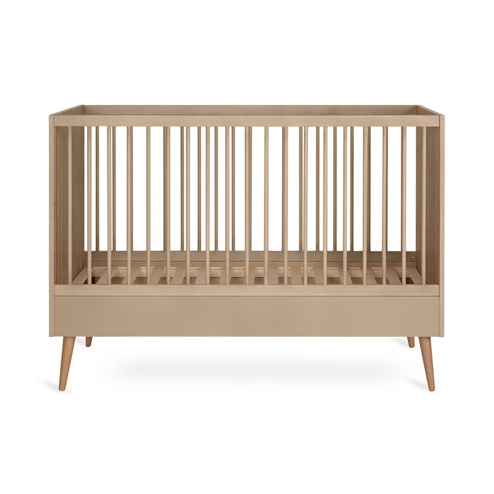 Quax - Cocoon Convertible Baby Cot - Latte - 140 x 70 cm