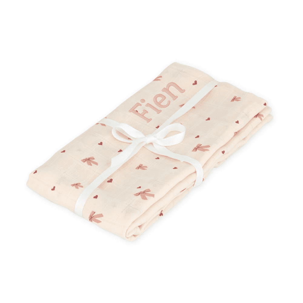 Cam Cam Copenhagen - Swaddle - Bows - with Name