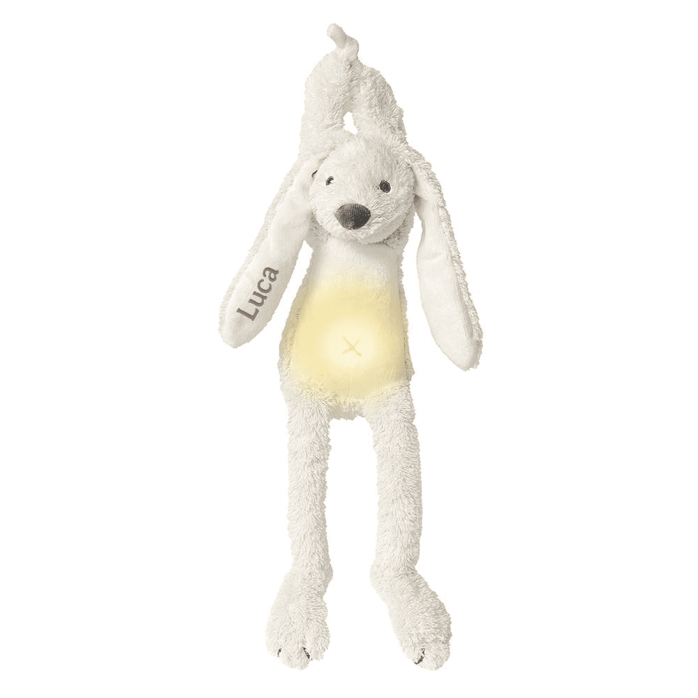 Happy Horse - Rabbit Richie Nightlight with sounds - Ivory - with Name
