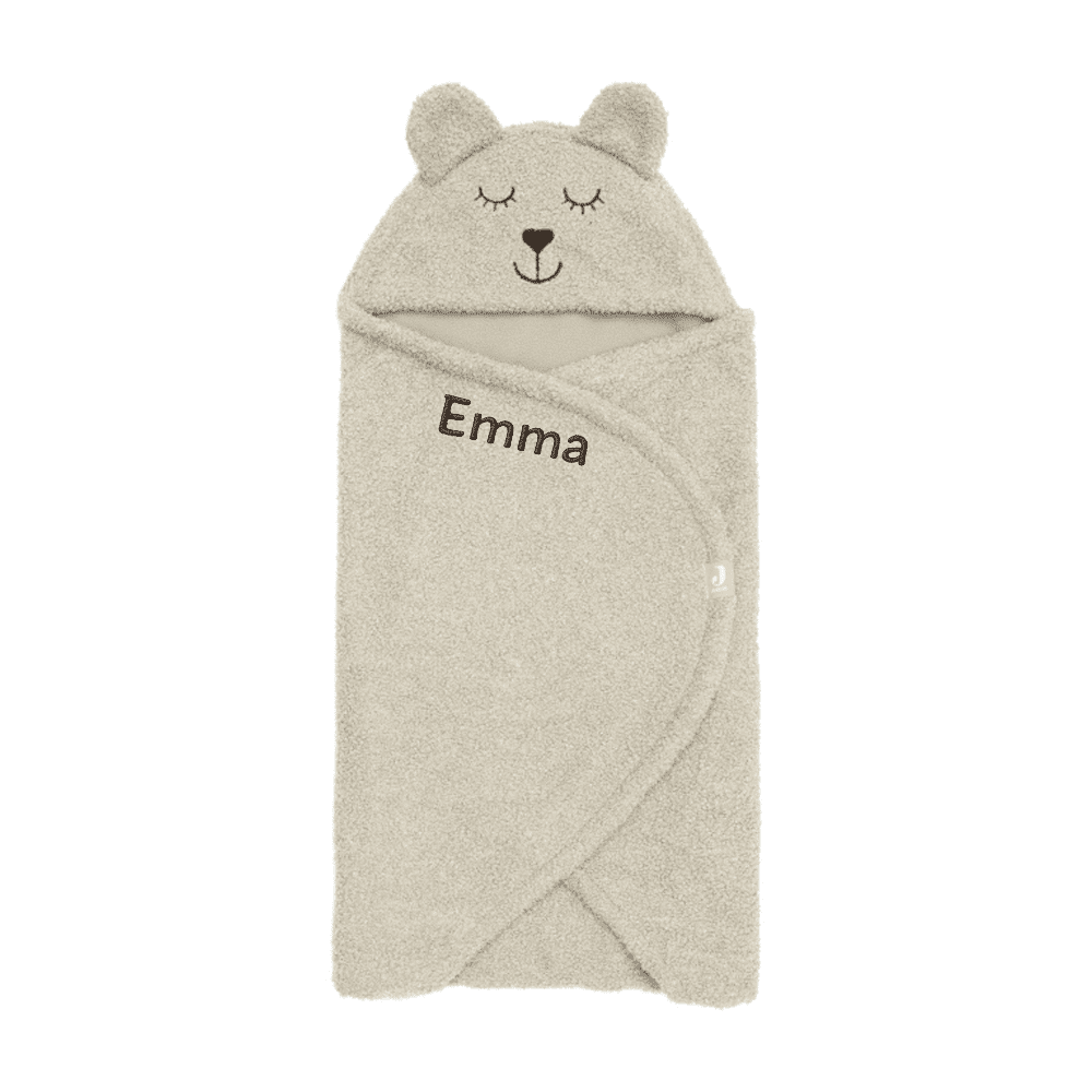 Jollein - Wrap Blanket Bear - Olive Green - with Name