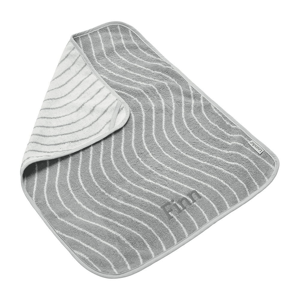 Leander - Matty™ - Topper for Changing Mat - Woodland - Cool Grey - with Name