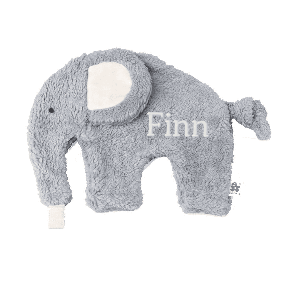 Sebra - Kuscheltuch mit Schnullerhalterung - Fanto - Dusty Blue - mit Name