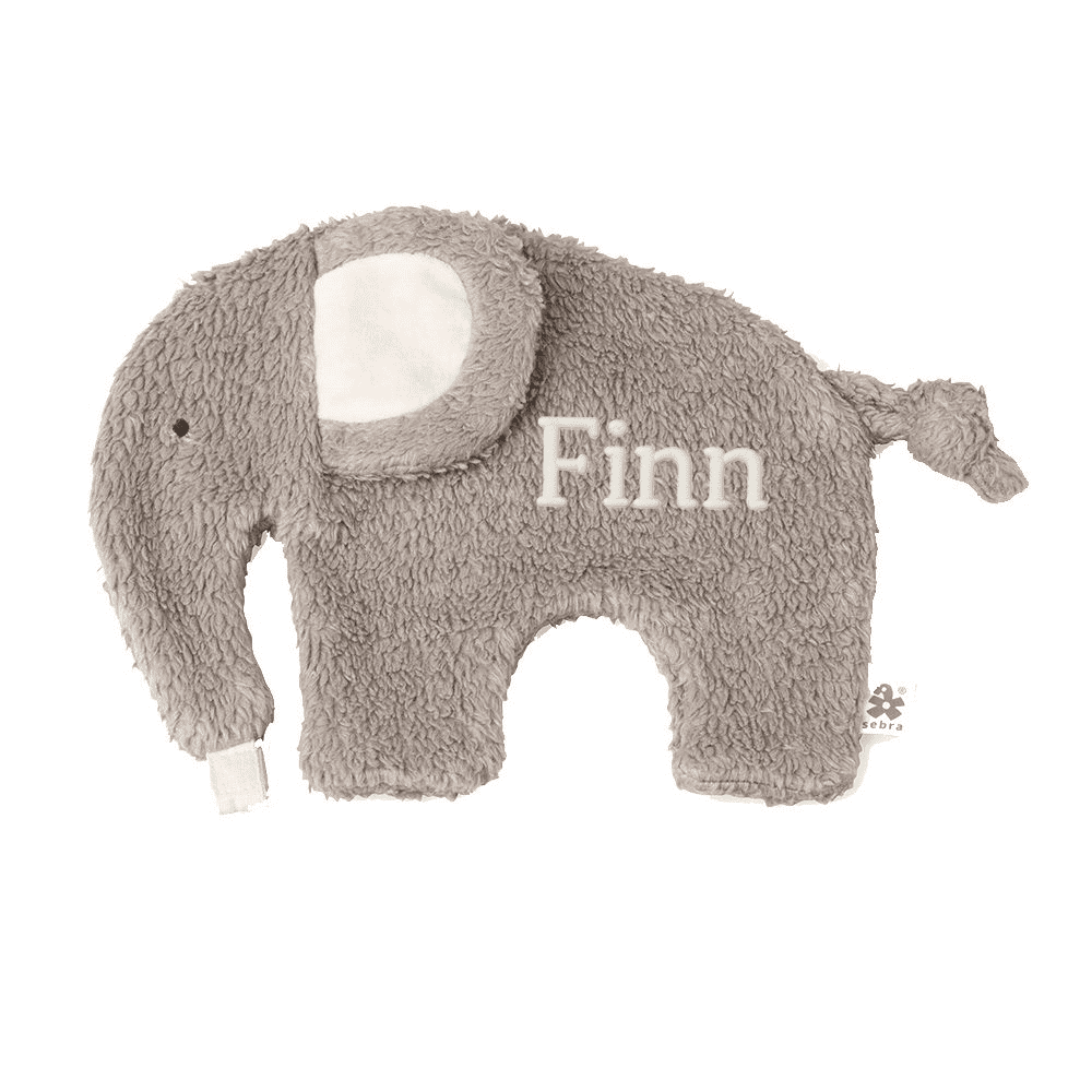 Sebra - Kuscheltuch mit Schnullerhalterung - Fanto - Grey - mit Name
