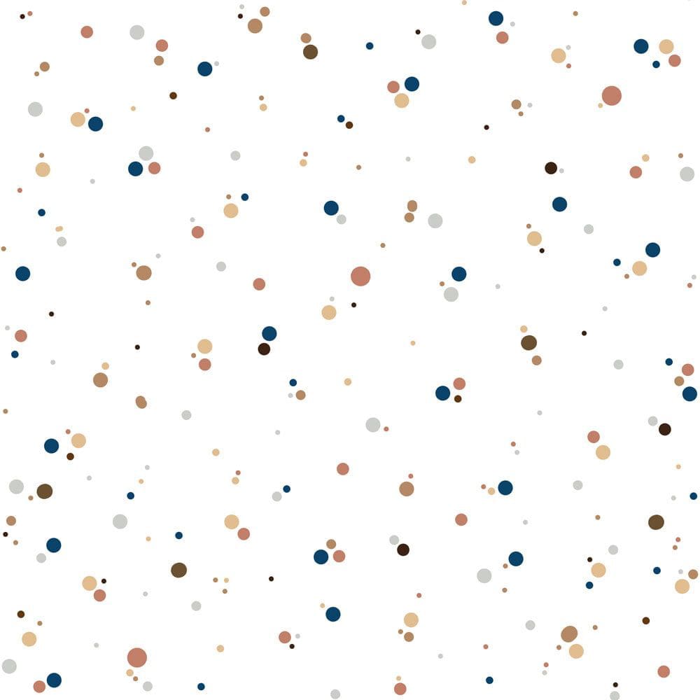Dekornik - Wallpaper - Simple Dots Minimini Cinnamon Blue
