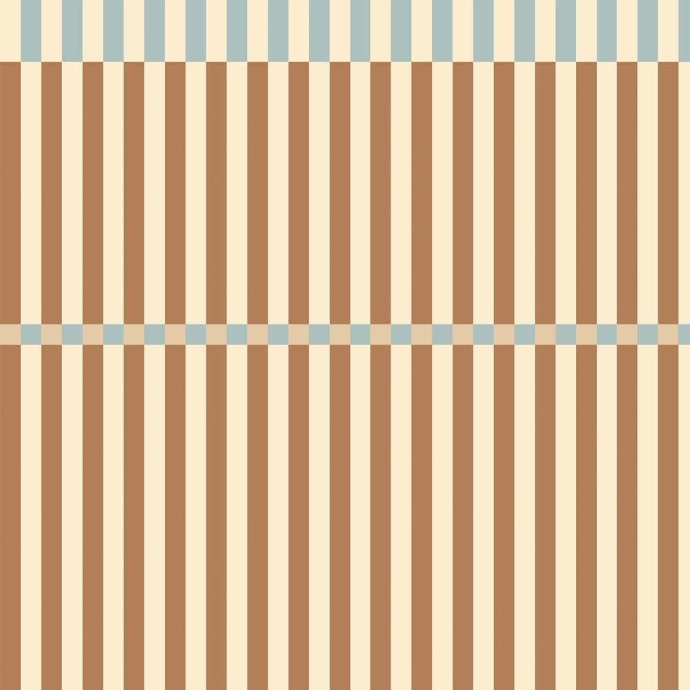 Dekornik - Wallpaper - Stripes Nostalgia Brown Blue Vintage