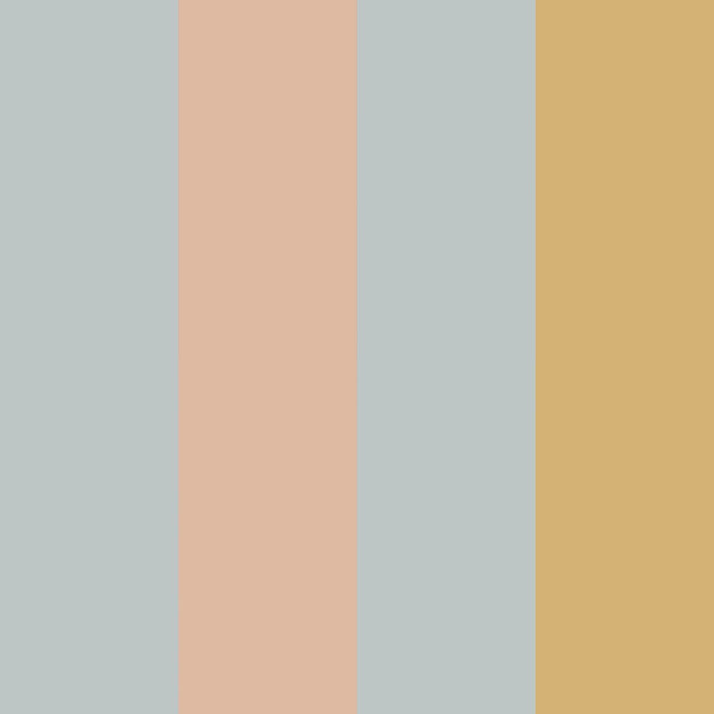 Dekornik - Wallpaper - Stripes Blue Salmon Yellow