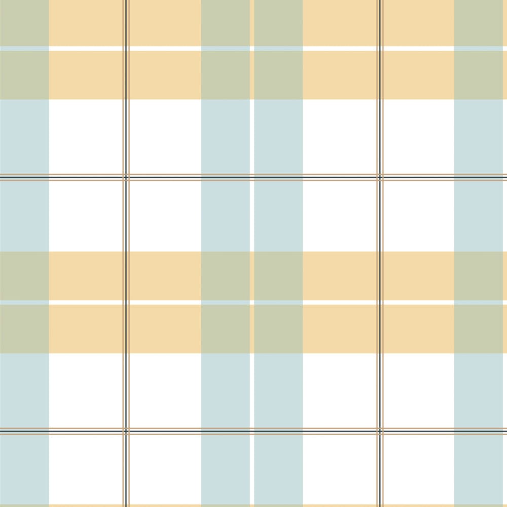 Dekornik - Wallpaper - Check Maxi Yellow Blue