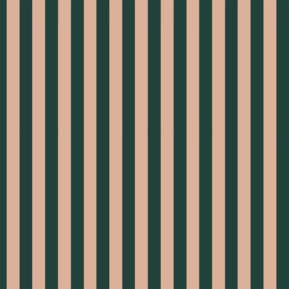 Dekornik - Wallpaper - Wide Stripes Royal Green And Pink