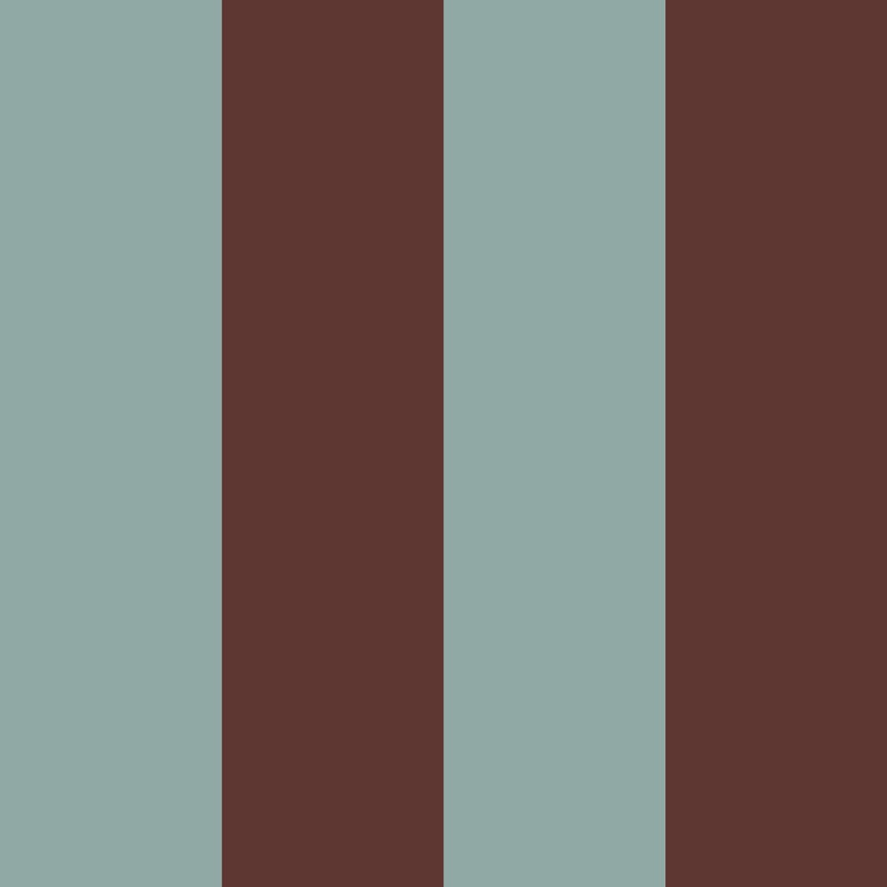 Dekornik - Wallpaper - Wide Stripes Classy Brown And Mint