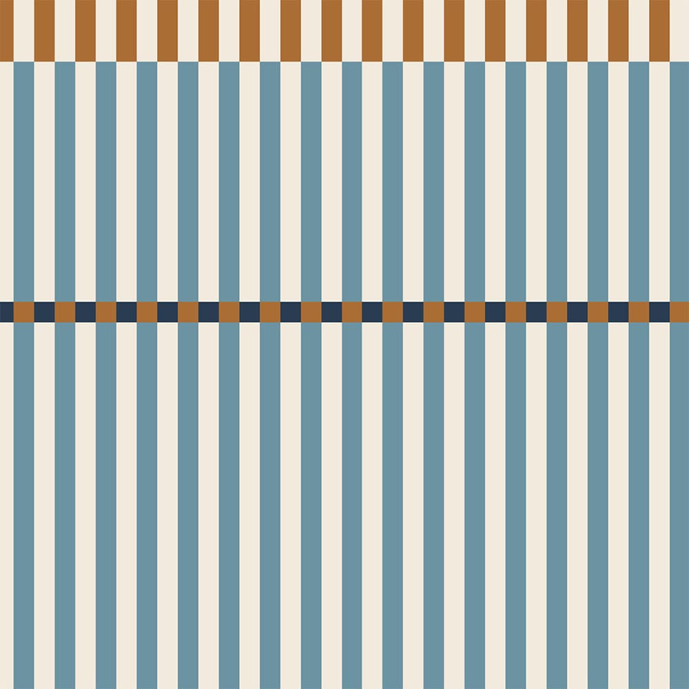 Dekornik - Wallpaper - Stripes Happy Blue And Honey