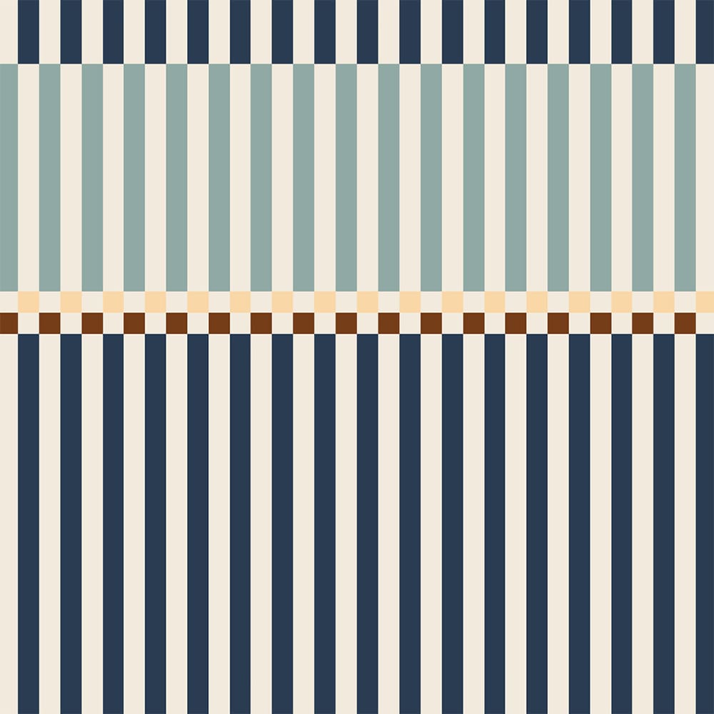 Dekornik - Wallpaper - Stripes Happy 2 Colours Navy Blue