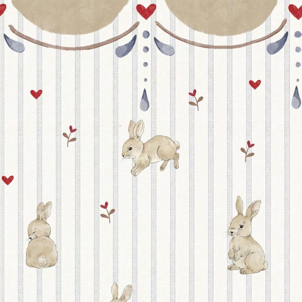 Dekornik - Wallpaper - Rabbits Hearts With Ornament