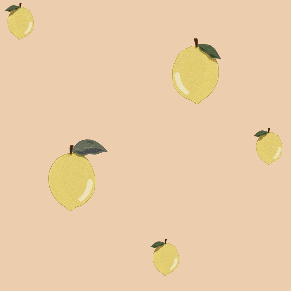 Dekornik - Wallpaper - Little Lemons Salmon