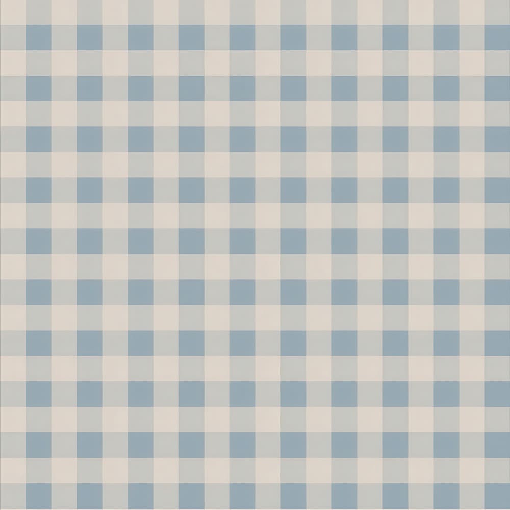 Dekornik - Wallpaper - Check Minimini Blue Cream