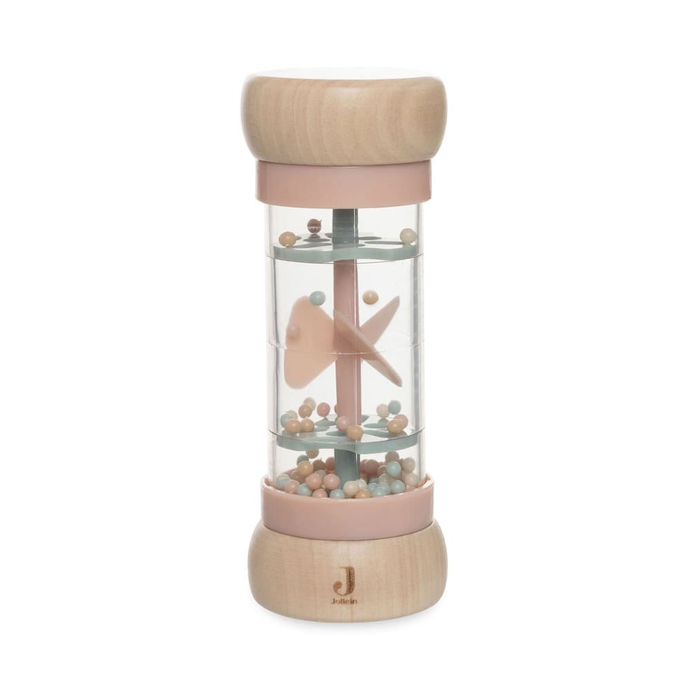 Jollein - Wooden Rain Rattle - Lovely Birds