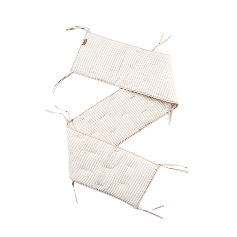 Quax - Playpen/Bed Bumper - Natural - Stripes