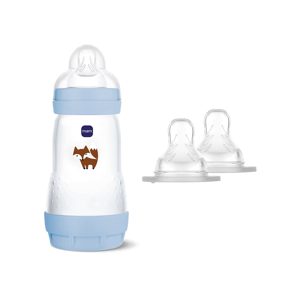 Mam - Easy Start Anti-Colic Babybottle Blue 260 ml + Bottle Teat Size 3
