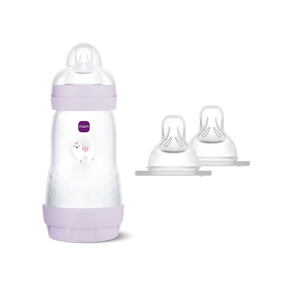 Mam - Easy Start Anti-Colic Babybottle Pink 260 ml + Bottle Teat Size 2